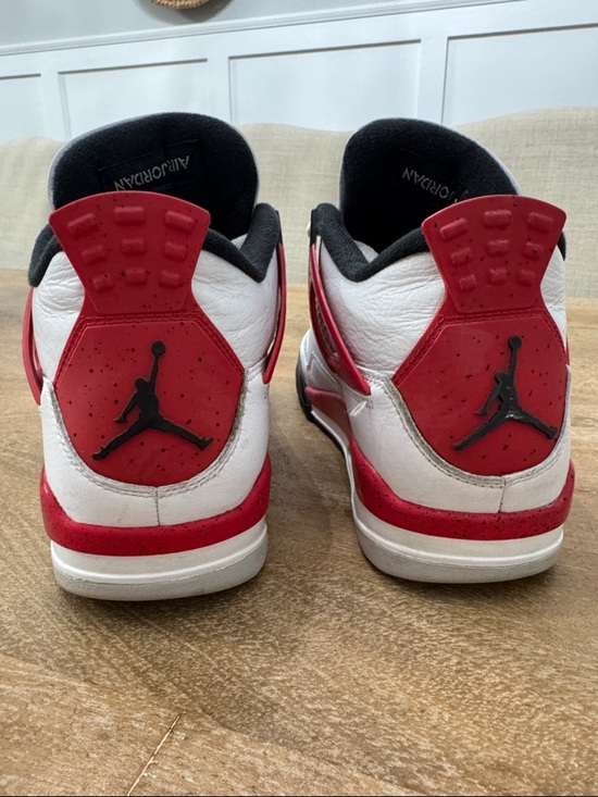 Nike Air Jordan 4 Retro “Red Cement” Men’s Size 8.5 White Fire Red Black Grey main image 6